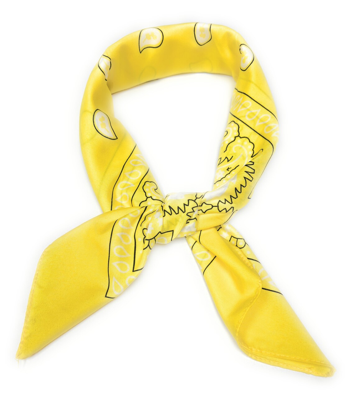 Pack of 5 Paisley Women's Neck Scarf Soft, Shiny 27"x27" Chiffon Square